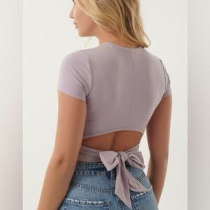 Garage | Open Back Tee | Purple